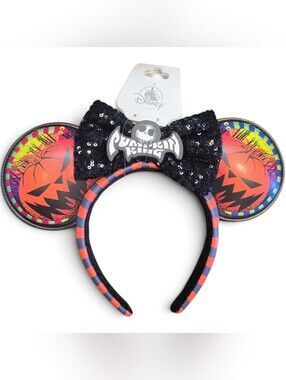 NWT, Disney, Nightmare Before Christmas, Pumpkin King Mickey Mouse Ears